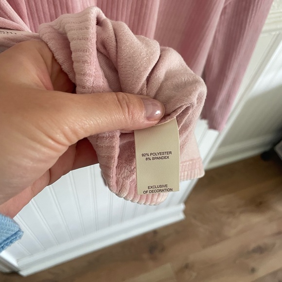 Soft Pink Ribbed Cardigan - Picture 3 of 7